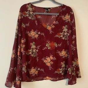 Bellsleeve Floral Blouse
